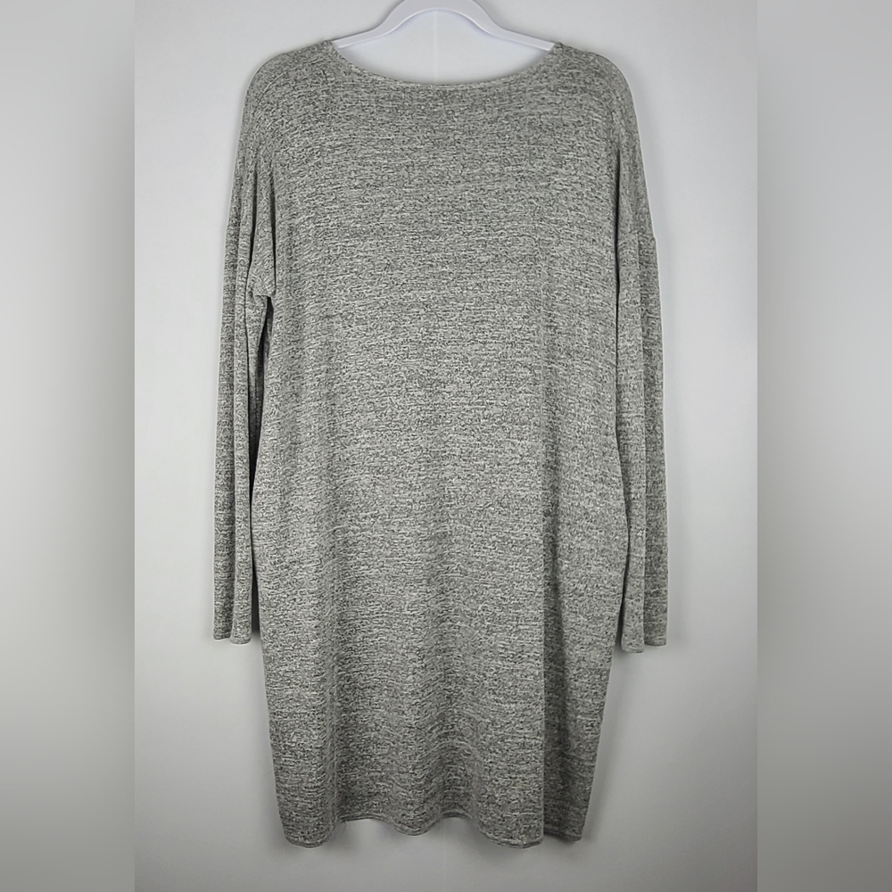 Wilfred Free Aritzia Gray Gail v-neck long sleeve  dress, sz M - Picture 4 of 9